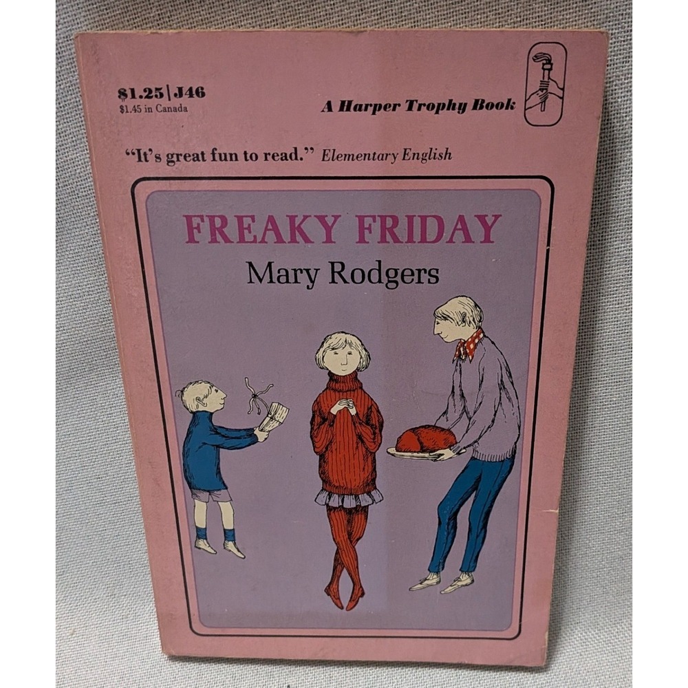 Harper & Row Freaky Friday Mary Rodgers Kids OS Pink Fair Edward Gorey Art J46